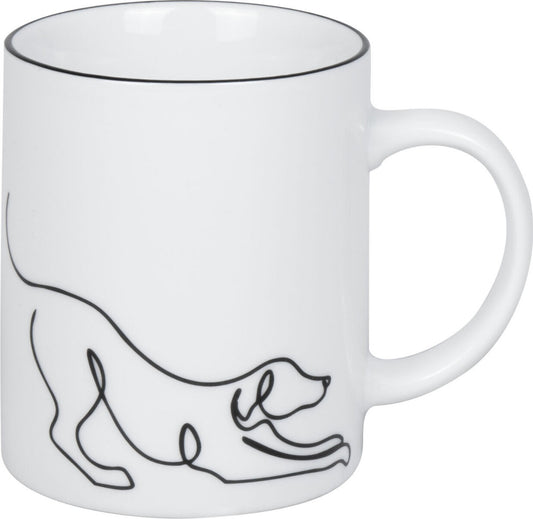 KÖNITZ 1110023017 Becher Hommage à Picasso - Le Chien (Der Hund) 300 ml aus Porzellan