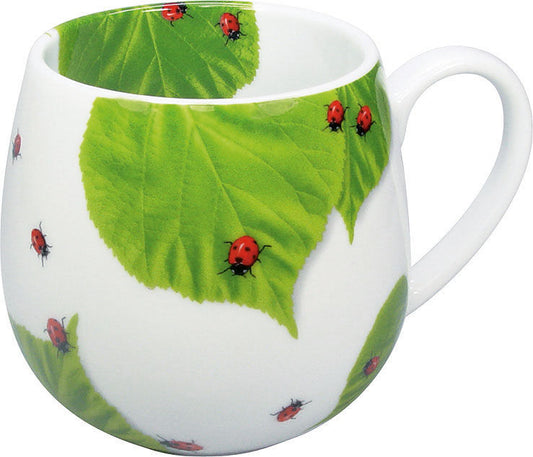 KÖNITZ 1111430876 Kuschelbecher 420 ml MARIENKÄFER auf Laub, Porzellan