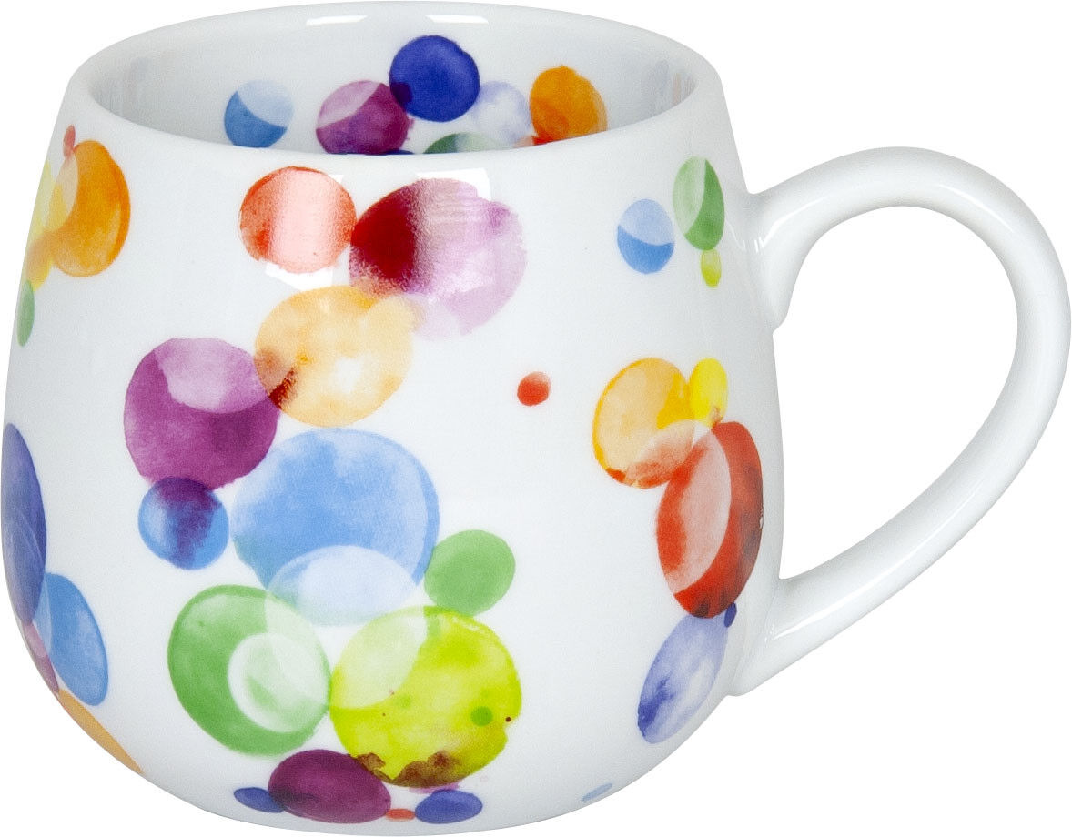 KÖNITZ 1111432263 Kuschelbecher 400 ml Colourful Cast - Bubbles, Porzellan / Becher bunt