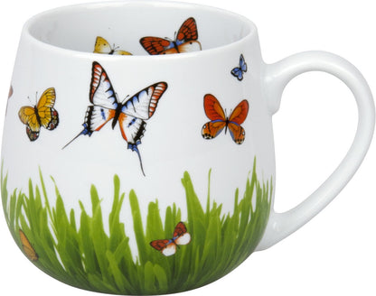 KÖNITZ 1111432277 Kuschelbecher 400 ml Schmetterlingswiese, Porzellan / Becher Schmetterlinge