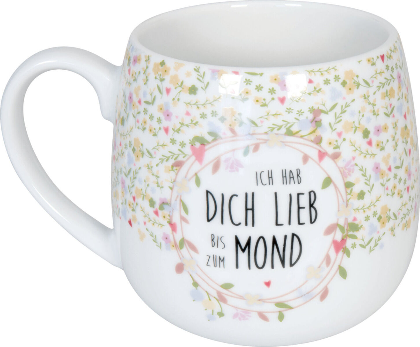 KÖNITZ 1111432452 Kuschelbecher 400 ml Ich hab dich lieb bis zum Mond, Porzellan / Becher Hasen – Bild 2