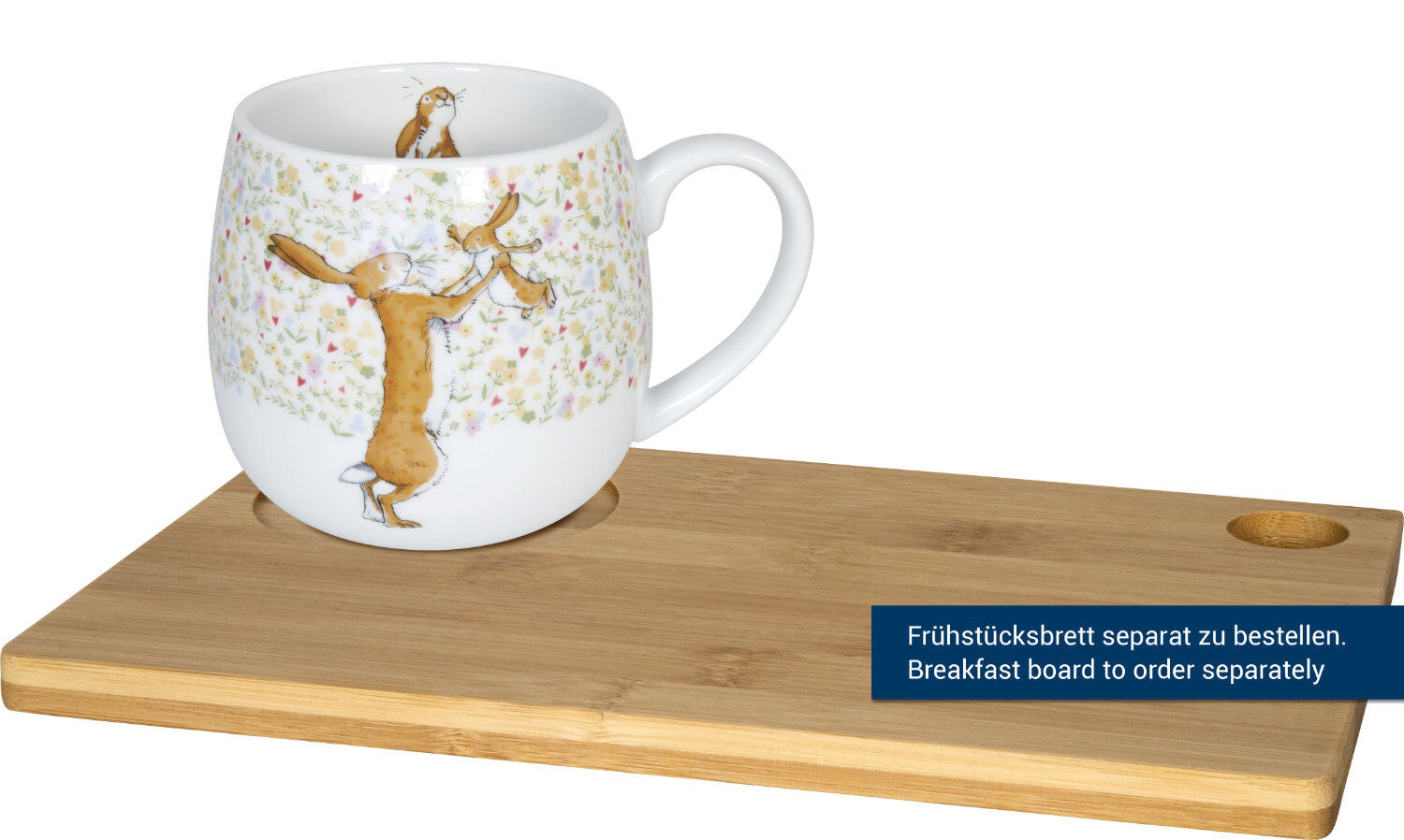 KÖNITZ 1111432452 Kuschelbecher 400 ml Ich hab dich lieb bis zum Mond, Porzellan / Becher Hasen – Bild 3