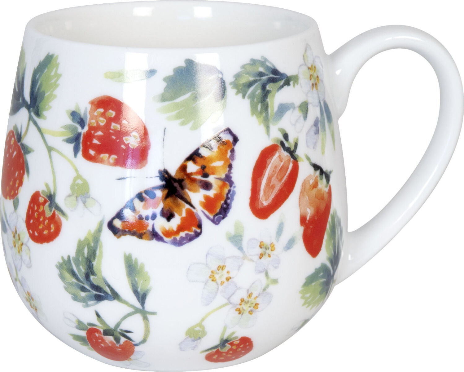 KÖNITZ 1111432599 Kuschelbecher 400 ml Fruity Tea STRAWBERRY - Victoria Lowe, Porzellan / Becher Früchtetee