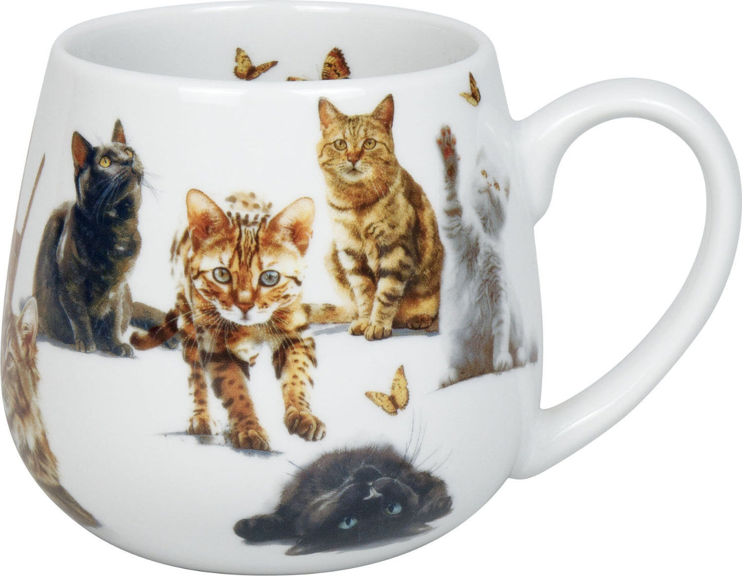 KÖNITZ 1111432933 Kuschelbecher 400 ml Samtpfoten, Porzellan / Becher Katzen