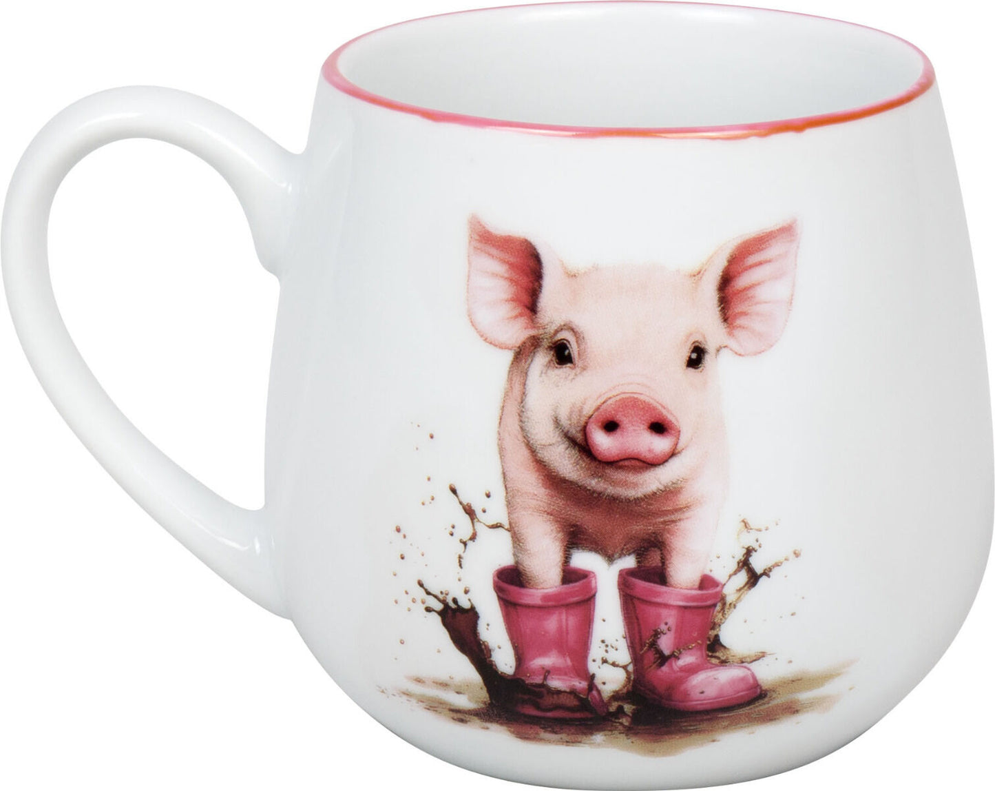 KÖNITZ 1111432960 Kuschelbecher 400 ml Tapsiges Schweinchen, Porzellan – Bild 2