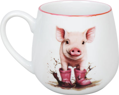 KÖNITZ 1111432960 Kuschelbecher 400 ml Tapsiges Schweinchen, Porzellan – Bild 2