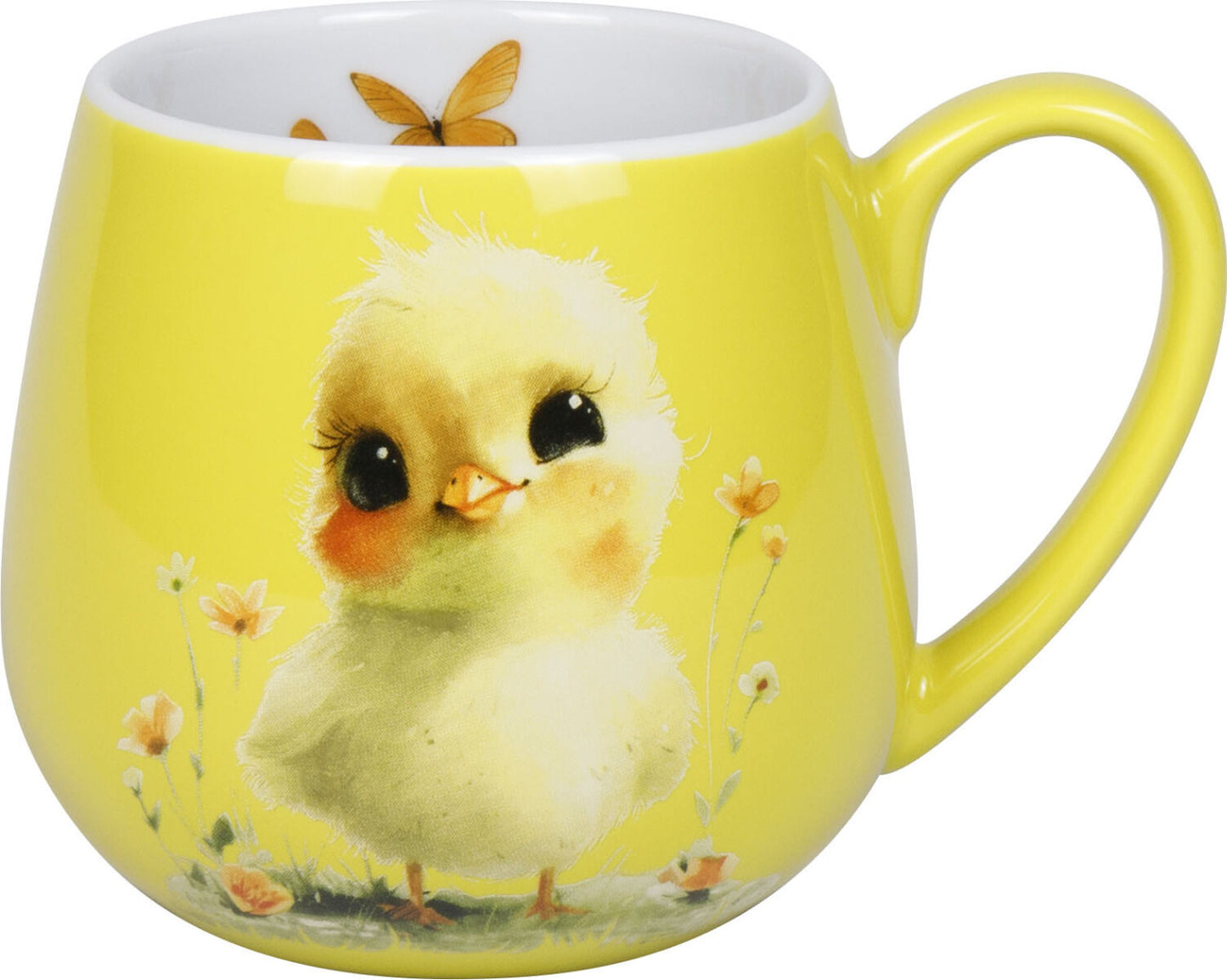 KÖNITZ 1111433014 Könitz Kuschelbecher Spring Animals - Küken, 400 ml, Porzellan / Becher