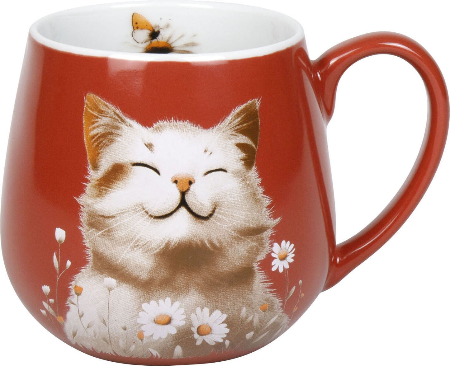 KÖNITZ 1111433015 Könitz Kuschelbecher Spring Animals - Katze, 400 ml, Porzellan / Becher