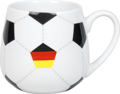 KÖNITZ 1111433030 Könitz Kuschelbecher Fußball Deutschland, 400 ml, Porzellan / Becher
