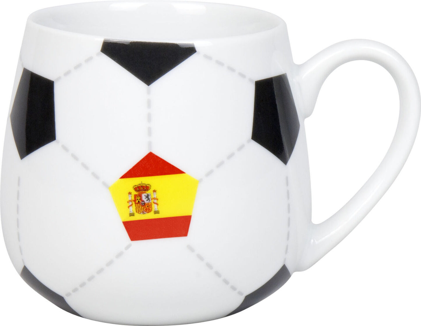 KÖNITZ 1111433031 Könitz Kuschelbecher Fußball Spanien, 400 ml, Porzellan / Becher