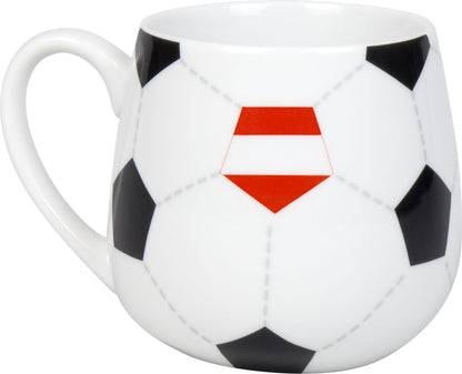 KÖNITZ 1111433032 Könitz Kuschelbecher Fußball Österreich, 400 ml, Porzellan / Becher – Bild 2