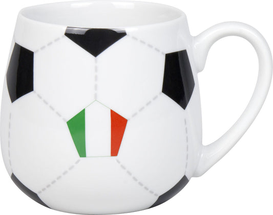 KÖNITZ 1111433034 Könitz Kuschelbecher Fußball Italien, 400 ml, Porzellan / Becher