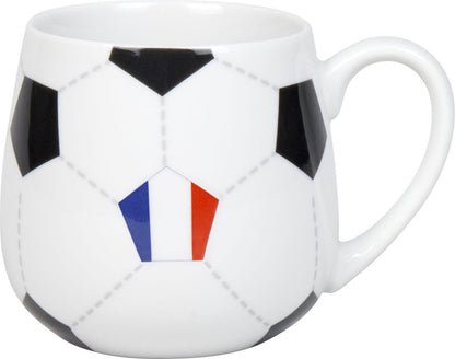 KÖNITZ 1111433035 Könitz Kuschelbecher Fußball Frankreich, 400 ml, Porzellan / Becher