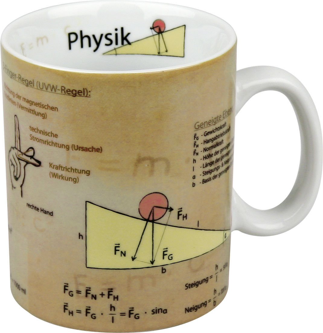 KÖNITZ 1113301062 Wissensbecher PHYSIK 490 ml aus Porzellan / Motivbecher