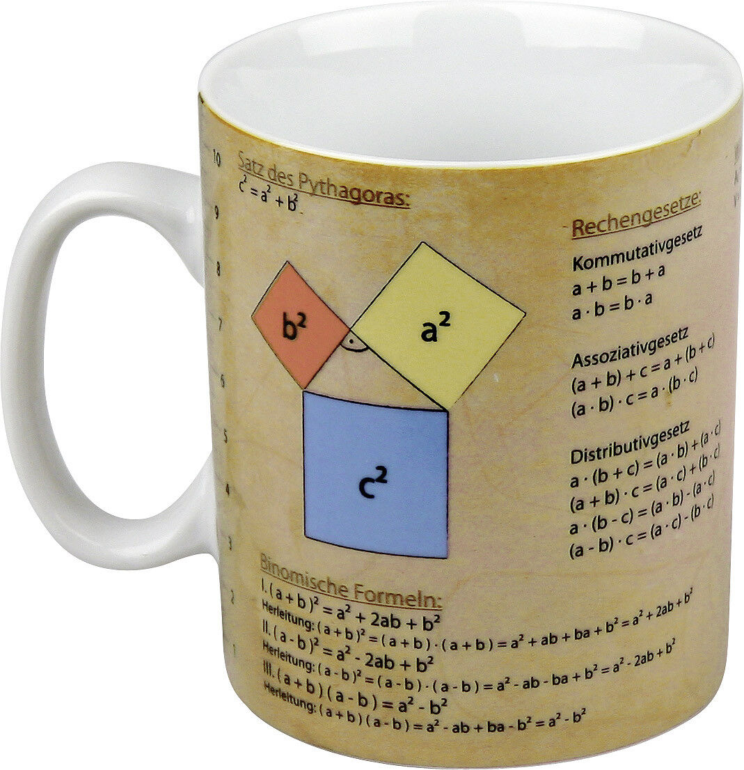 KÖNITZ 1113301063 Wissensbecher MATHEMATIK 490 ml aus Porzellan / Motivbecher – Bild 2