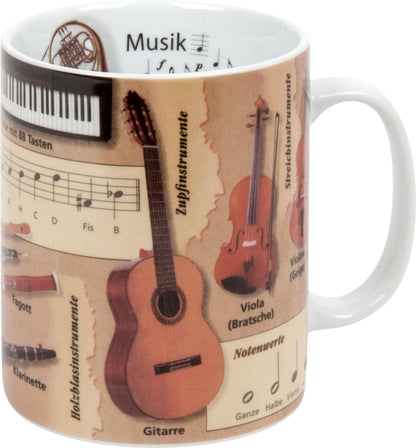 KÖNITZ 1113301830 Wissensbecher MUSIK 460 ml aus Porzellan / Motivbecher