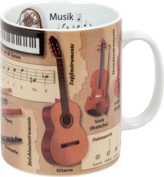 KÖNITZ 1113301830 Wissensbecher MUSIK 460 ml aus Porzellan / Motivbecher