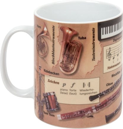 KÖNITZ 1113301830 Wissensbecher MUSIK 460 ml aus Porzellan / Motivbecher – Bild 2