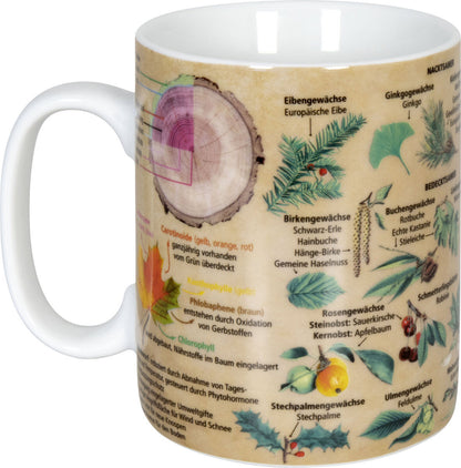KÖNITZ 1113302443 Wissensbecher BÄUME 490 ml aus Porzellan / Motivbecher – Bild 2
