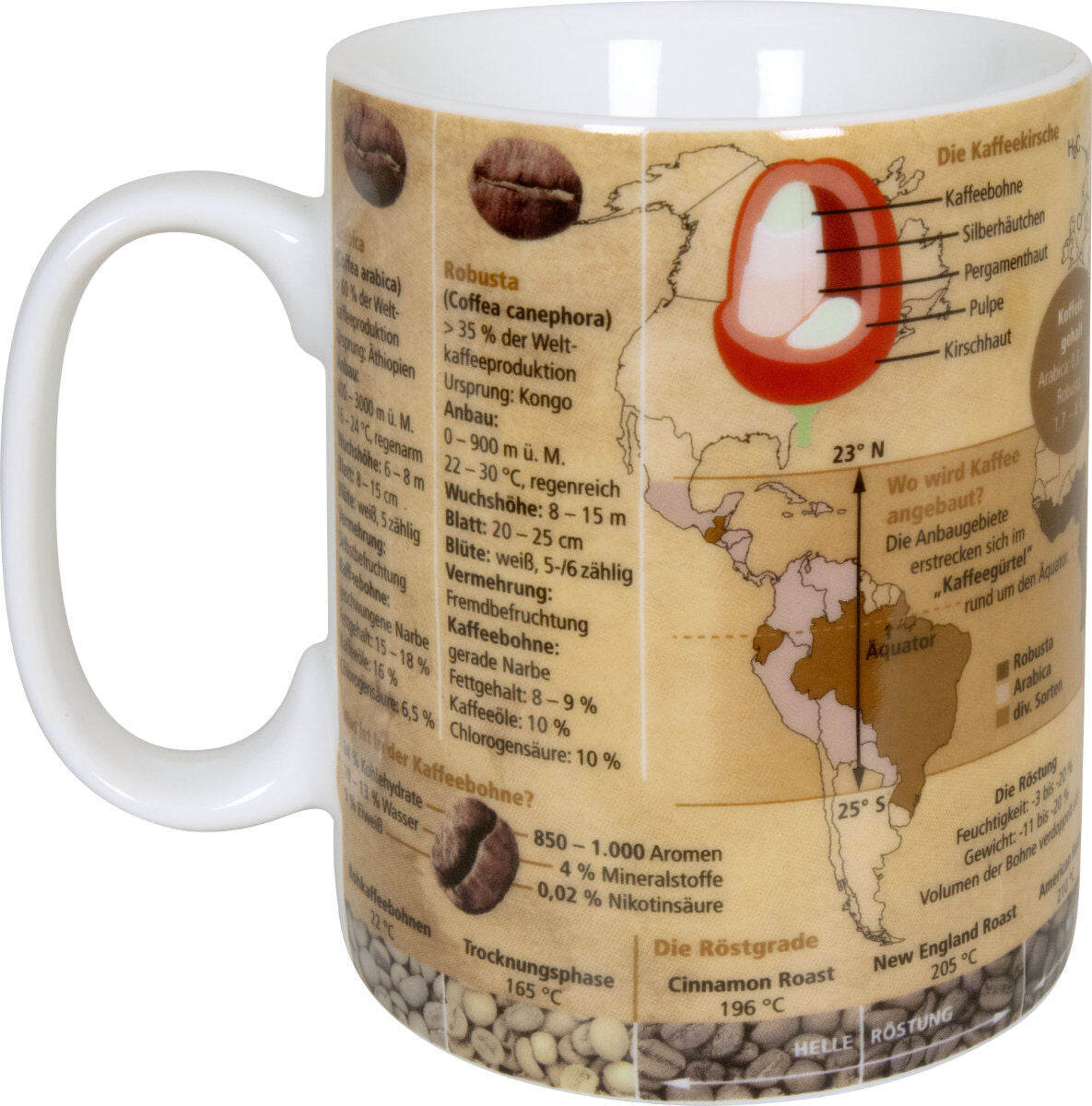 KÖNITZ 1113302637 Wissensbecher KAFFEEWISSEN 490 ml aus Porzellan / Motivbecher – Bild 2