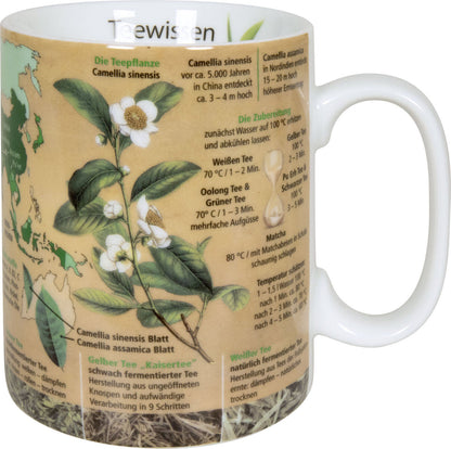 KÖNITZ 1113302638 Wissensbecher TEEWISSEN 490 ml aus Porzellan / Motivbecher