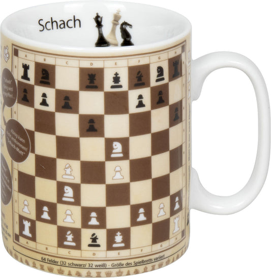 KÖNITZ 1113302790 Wissensbecher SCHACH 460 ml aus Porzellan / Motivbecher
