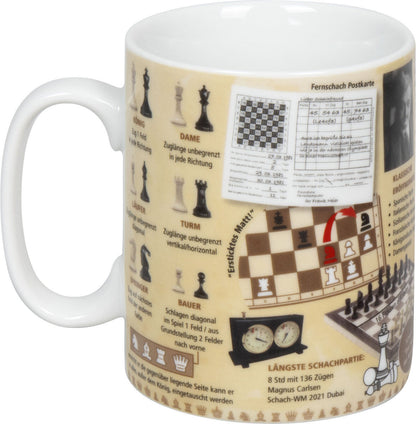 KÖNITZ 1113302790 Wissensbecher SCHACH 460 ml aus Porzellan / Motivbecher – Bild 2