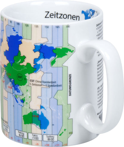 KÖNITZ 1113302990 Wissensbecher ZEITZONEN 460 ml aus Porzellan / Motivbecher – Bild 3