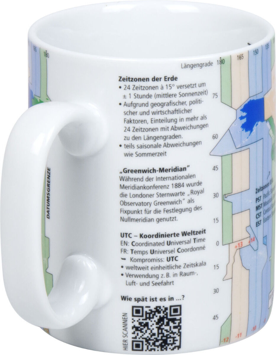 KÖNITZ 1113302990 Wissensbecher ZEITZONEN 460 ml aus Porzellan / Motivbecher – Bild 5