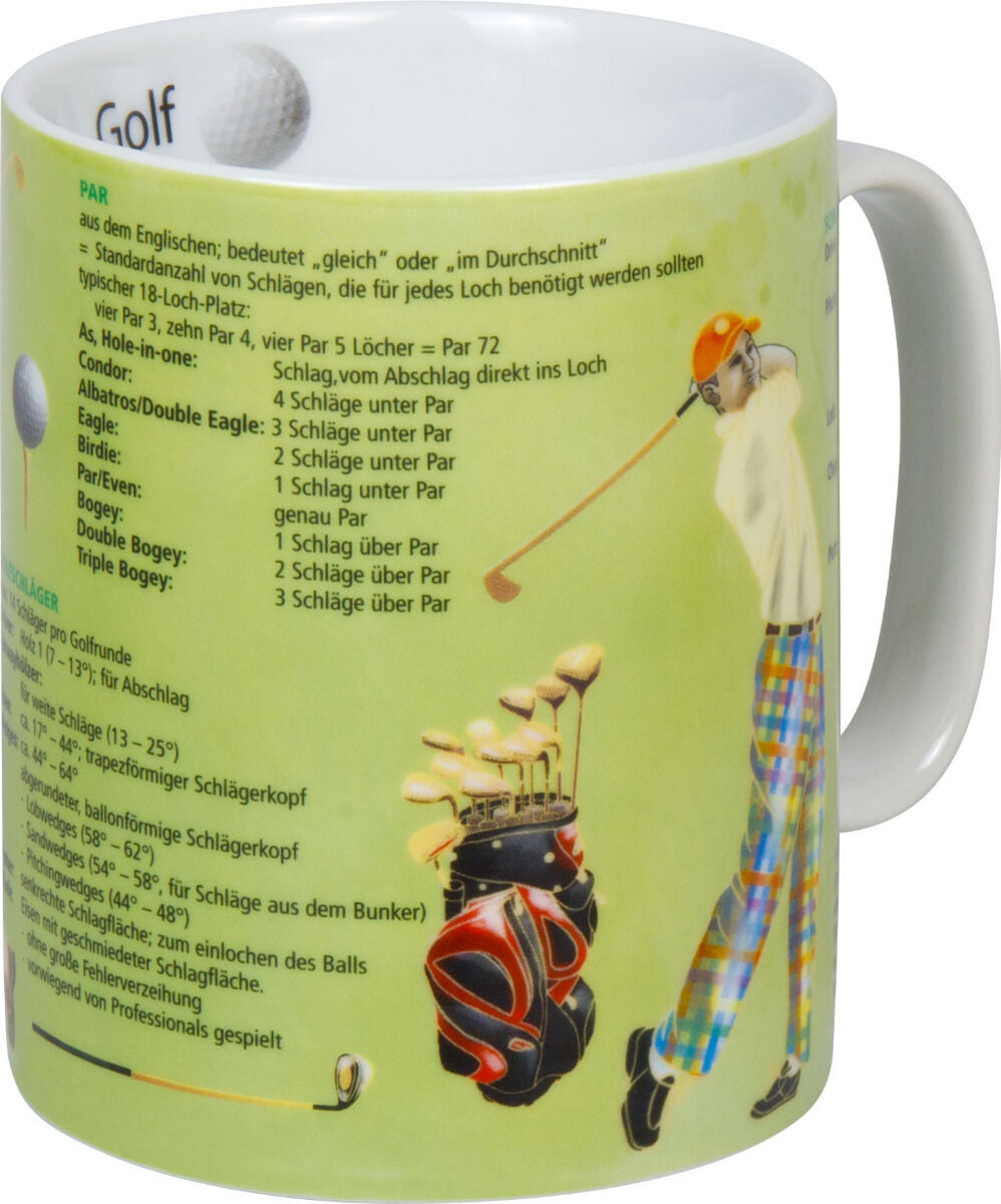 KÖNITZ 1113303029 Wissensbecher GOLF 460 ml aus Porzellan / Motivbecher – Bild 4