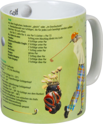 KÖNITZ 1113303029 Wissensbecher GOLF 460 ml aus Porzellan / Motivbecher – Bild 4