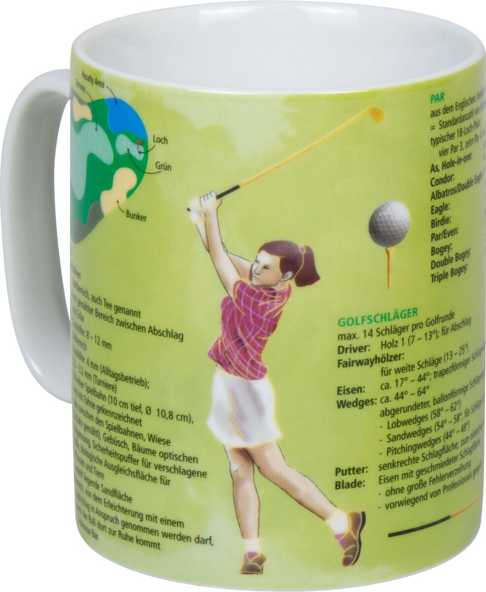 KÖNITZ 1113303029 Wissensbecher GOLF 460 ml aus Porzellan / Motivbecher – Bild 5