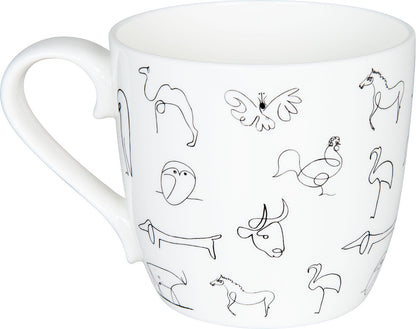 KÖNITZ 1120570104 Becher Picasso - Animaux (Tiere) - 425 ml aus Bone China Porzellan – Bild 2