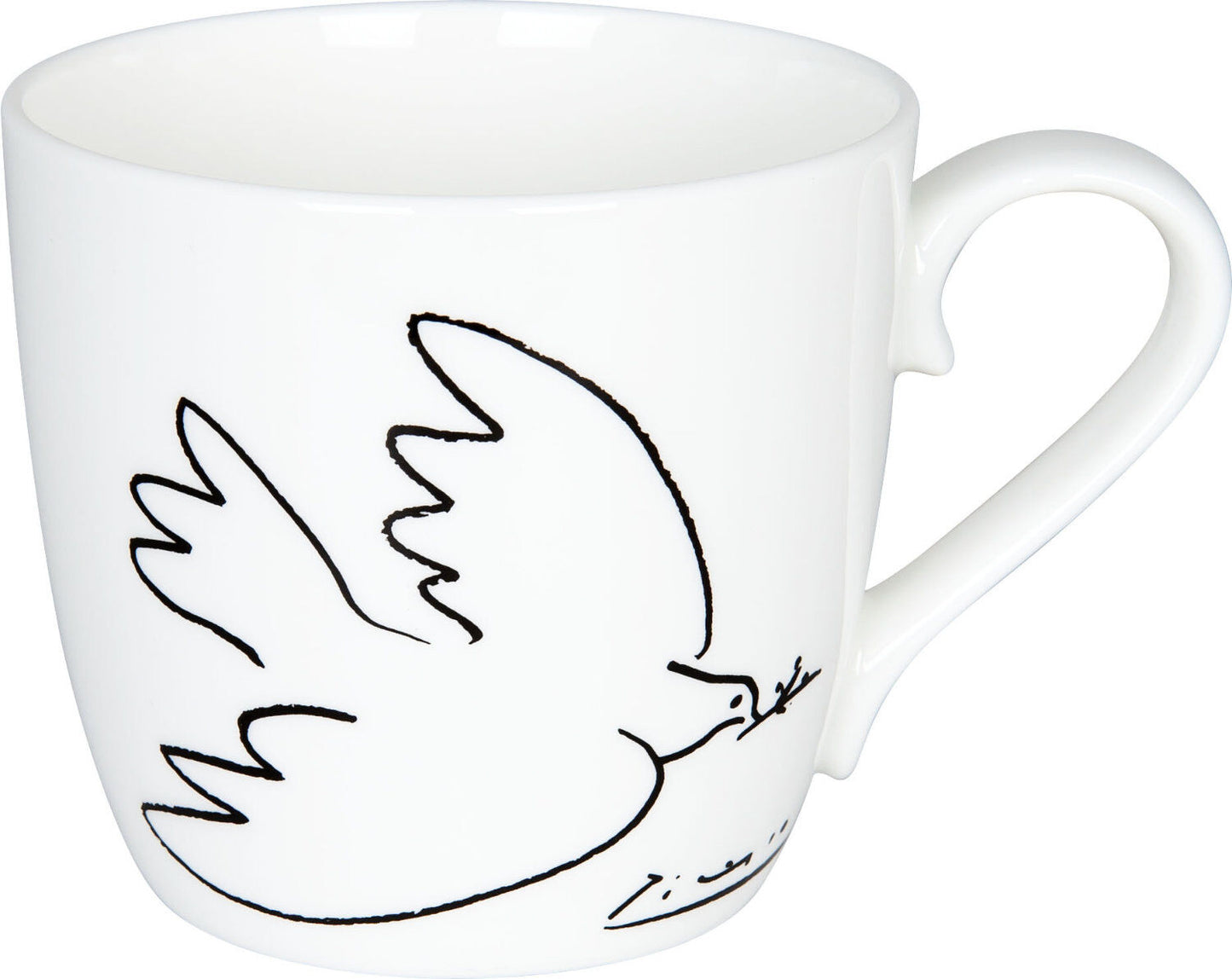 KÖNITZ 1120570210 Becher Picasso - La Colombe de la Paix (Die Friedenstaube) - 425 ml aus Bone China Porzellan