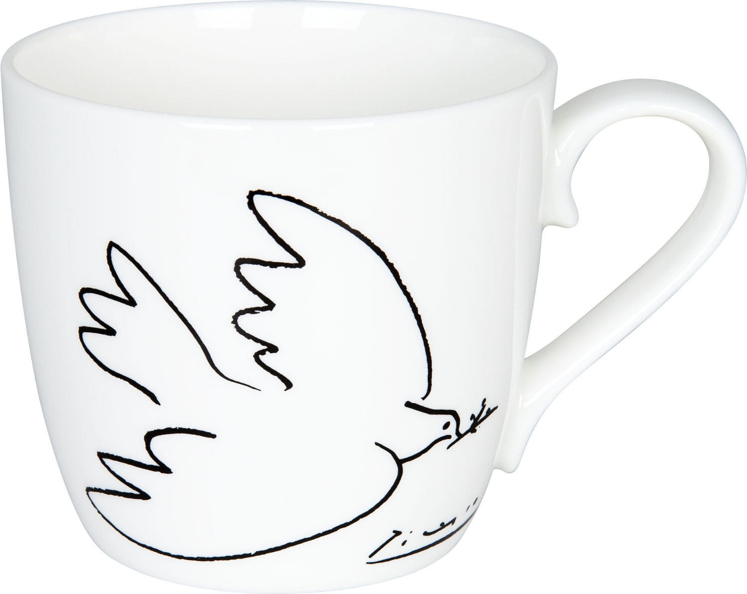 KÖNITZ 1120570210 Becher Picasso - La Colombe de la Paix (Die Friedenstaube) - 425 ml aus Bone China Porzellan