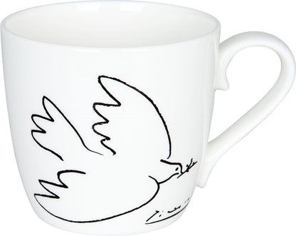 KÖNITZ 1120570210 Becher Picasso - La Colombe de la Paix (Die Friedenstaube) - 425 ml aus Bone China Porzellan