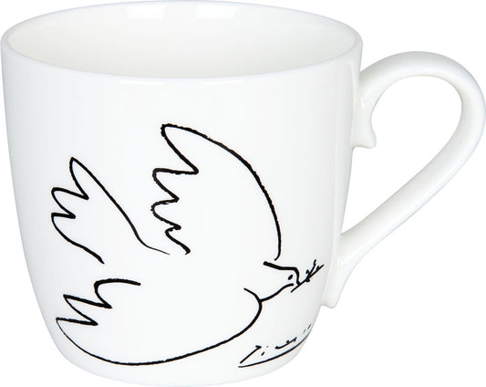 KÖNITZ 1120570210 Becher Picasso - La Colombe de la Paix (Die Friedenstaube) - 425 ml aus Bone China Porzellan
