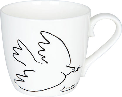 KÖNITZ 115S570210 Becher Picasso - La Colombe de la Paix (Die Friedenstaube) 425 ml mit Sieb und Deckel, Bone China… – Bild 2
