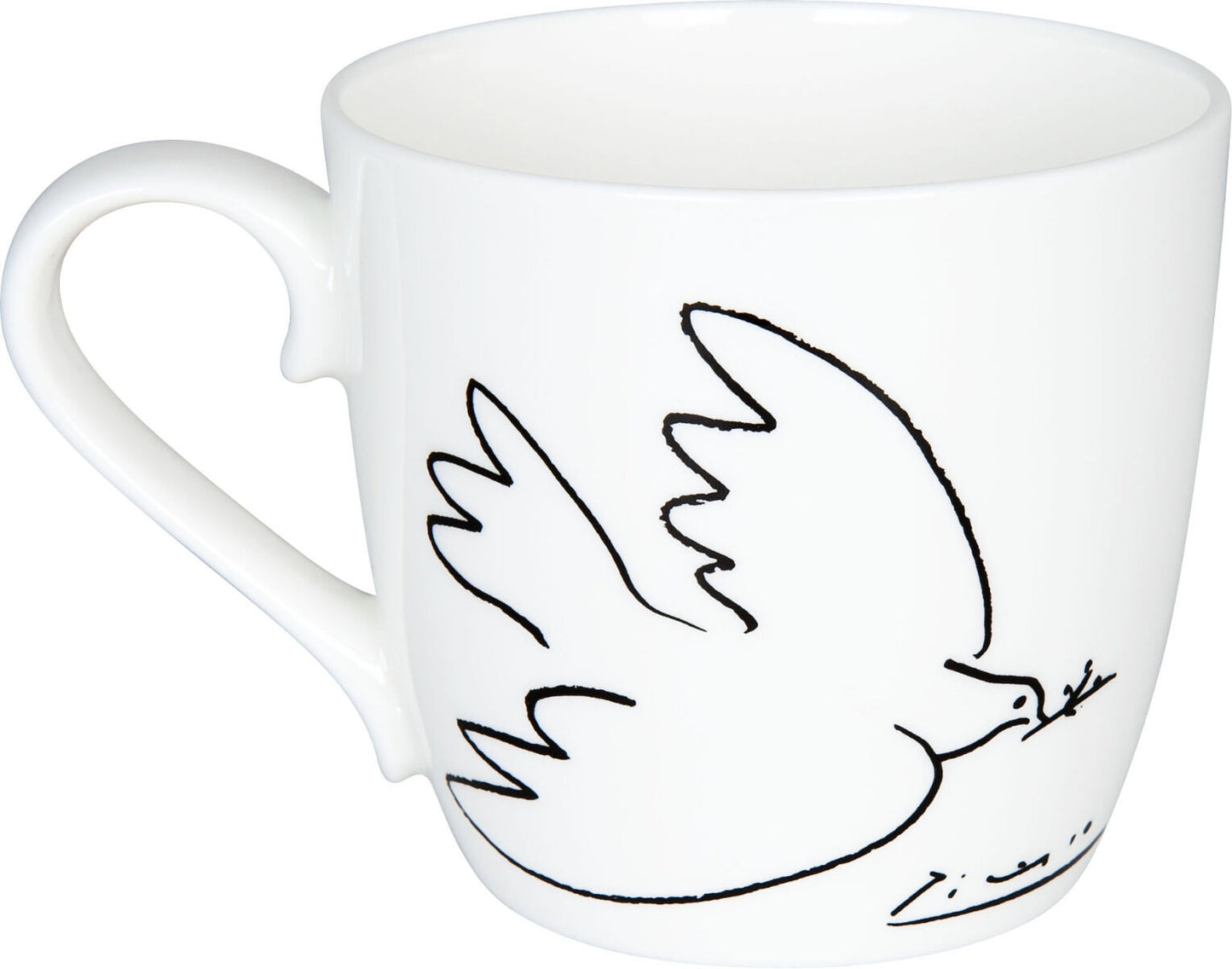 KÖNITZ 115S570210 Becher Picasso - La Colombe de la Paix (Die Friedenstaube) 425 ml mit Sieb und Deckel, Bone China… – Bild 3
