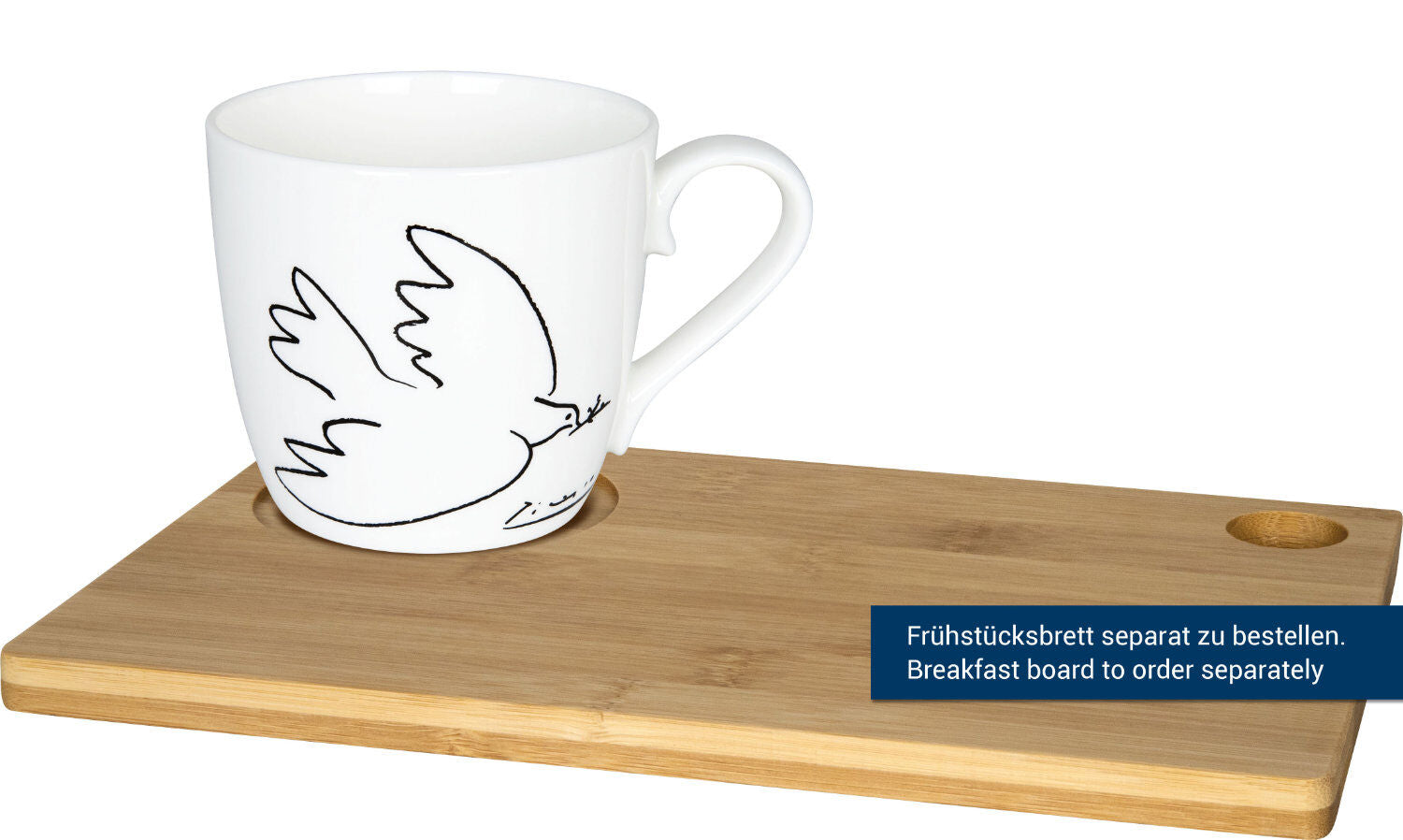 KÖNITZ 1120570210 Becher Picasso - La Colombe de la Paix (Die Friedenstaube) - 425 ml aus Bone China Porzellan – Bild 3