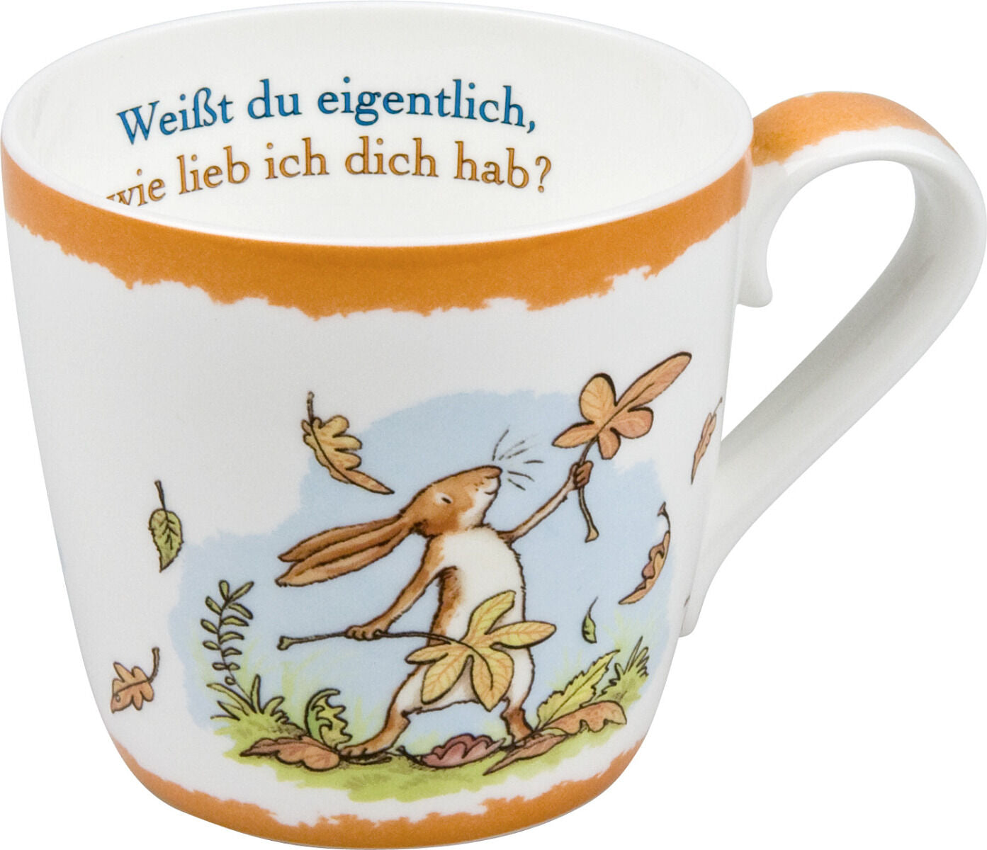 KÖNITZ 115S571533 Becher Weißt du eigentlich... HERBST 425 ml mit Sieb und Deckel / Der kleine Hase - Jahreszeiten – Bild 2