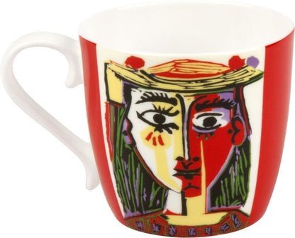 KÖNITZ 1120571991 Becher Picasso - Femme Au Chapeau (Frau mit Hut) - 450 ml aus Bone China Porzellan – Bild 2