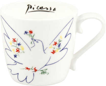 KÖNITZ 1120571992 Becher Picasso - La Colombe Du Festival - 450 ml aus Bone China Porzellan