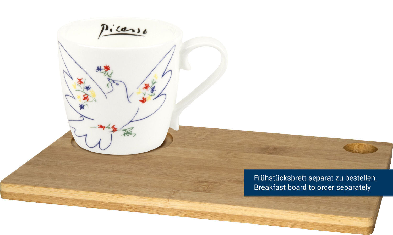 KÖNITZ 1120571992 Becher Picasso - La Colombe Du Festival - 450 ml aus Bone China Porzellan – Bild 3