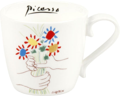 10er SET KÖNITZ 1120571993 Becher Picasso - Le Bouquet de l'Amitié - 450 ml aus Bone China Porzellan – Bild 2