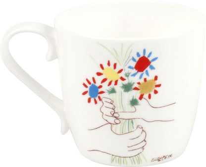 10er SET KÖNITZ 1120571993 Becher Picasso - Le Bouquet de l'Amitié - 450 ml aus Bone China Porzellan – Bild 3