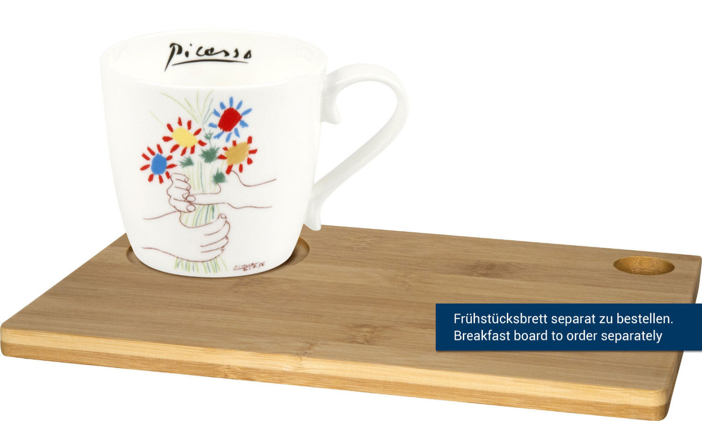 10er SET KÖNITZ 1120571993 Becher Picasso - Le Bouquet de l'Amitié - 450 ml aus Bone China Porzellan – Bild 4