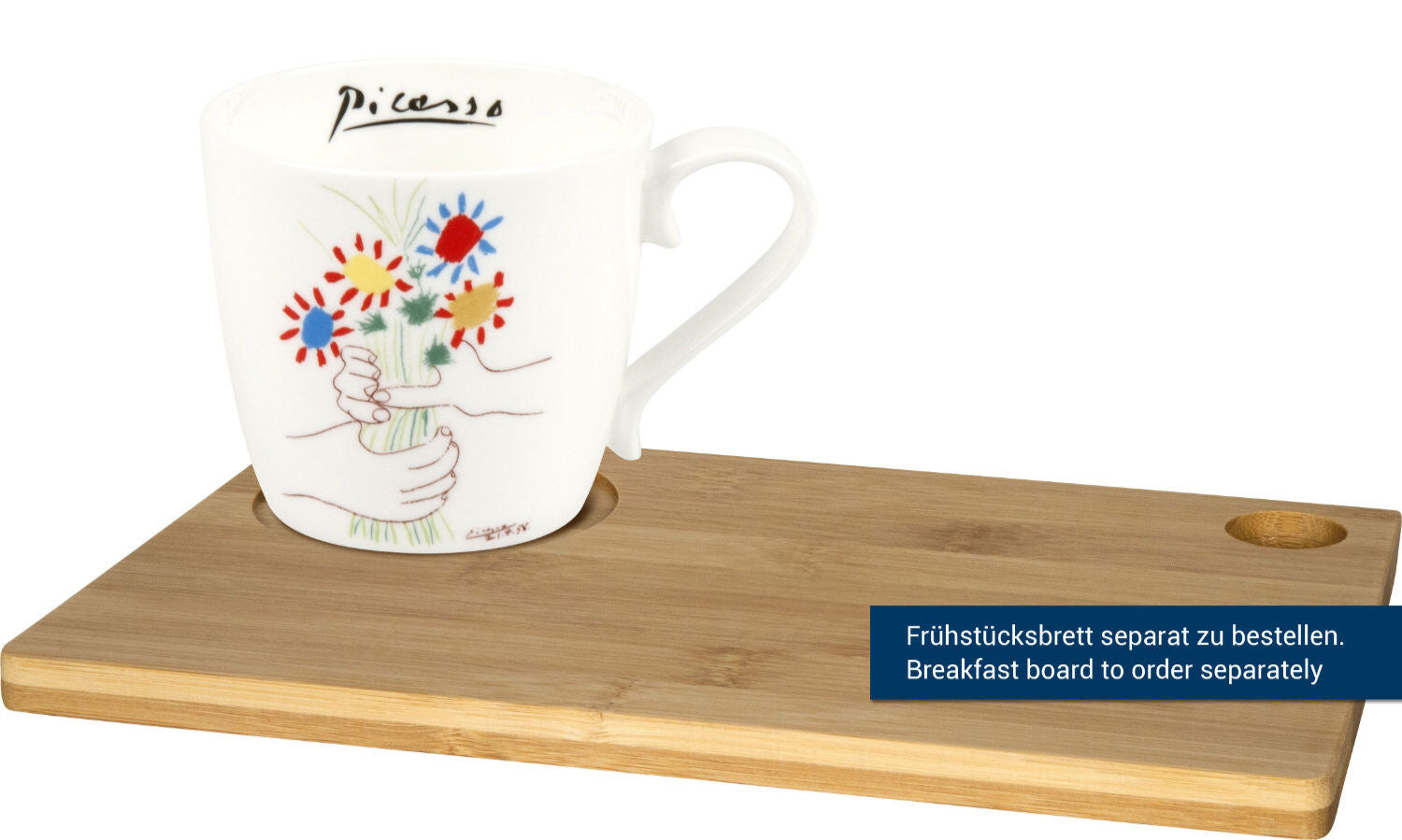 10er SET KÖNITZ 1120571993 Becher Picasso - Le Bouquet de l'Amitié - 450 ml aus Bone China Porzellan – Bild 4