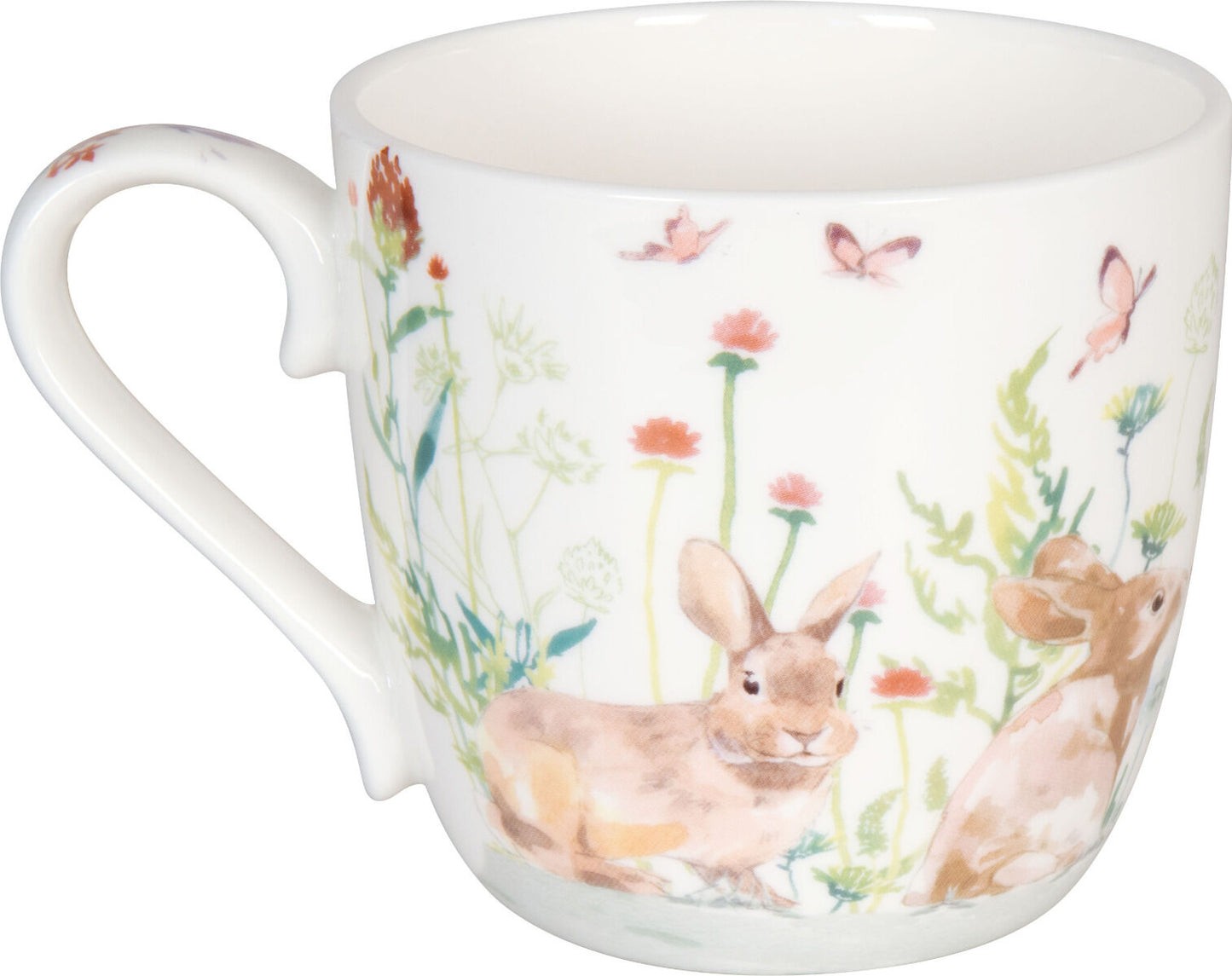 KÖNITZ 115S572368 Becher Victoria Lowe - Spring Bunnies 425 ml mit Sieb und Deckel, Bone China Porzellan – Bild 3