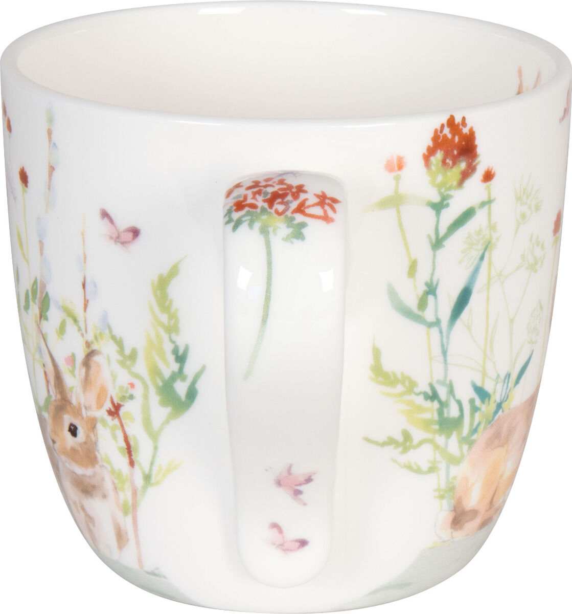 KÖNITZ 115S572368 Becher Victoria Lowe - Spring Bunnies 425 ml mit Sieb und Deckel, Bone China Porzellan – Bild 4